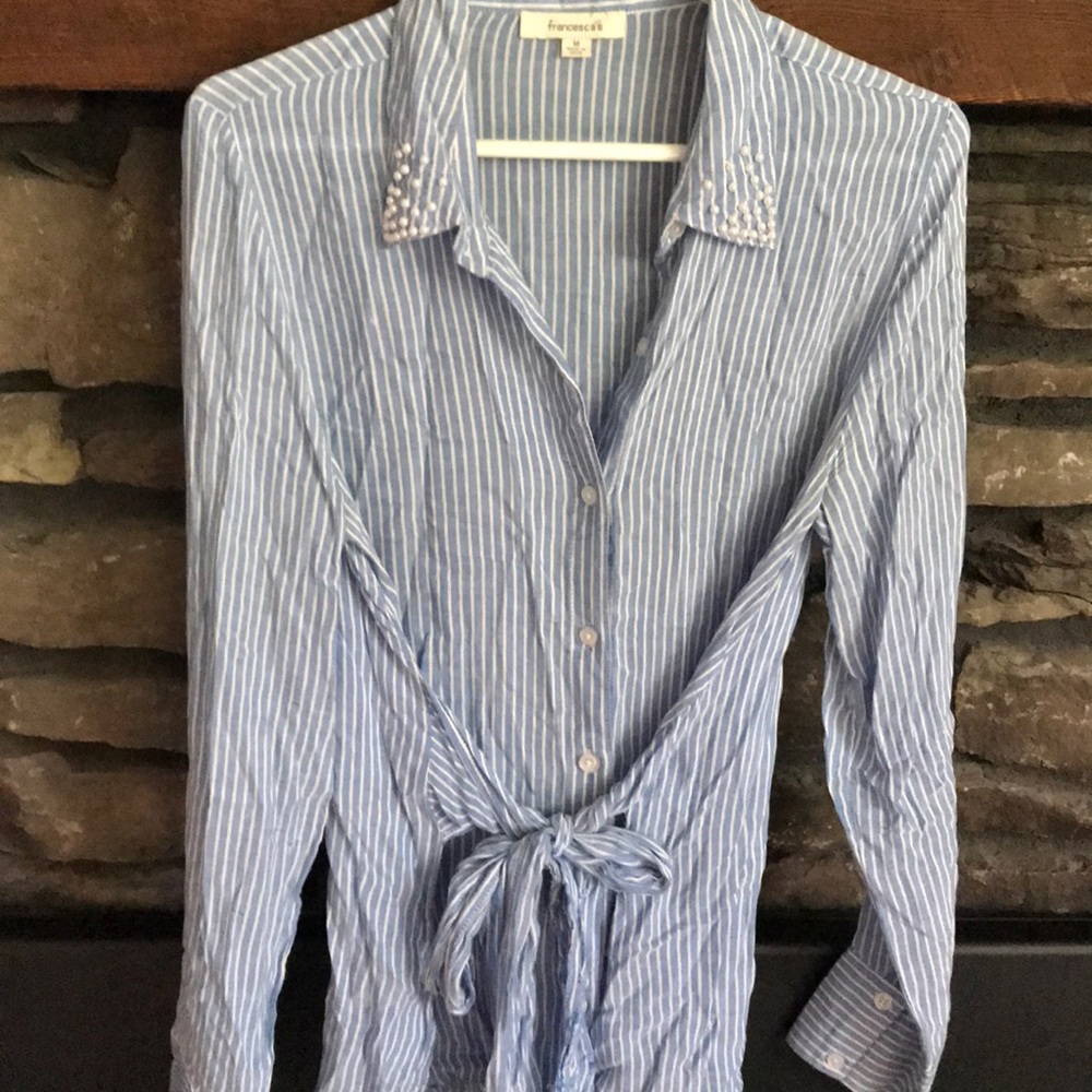 Striped button down